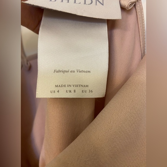 BHLDN Cali Satin Charmeuse Cowl Neck Midi Dress Blush Pink Size 4 - Picture 6 of 11